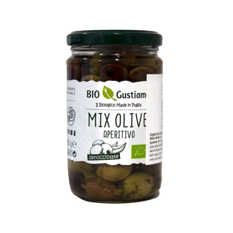 ORGANIC FIVE SPICE MIXED PITTED OLIVE 280g