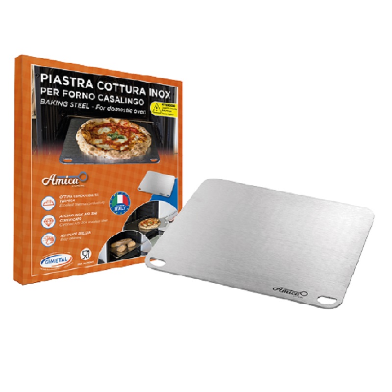 PIZZA BAKING STEEL COOKING PLATE 40x35x0.4cm